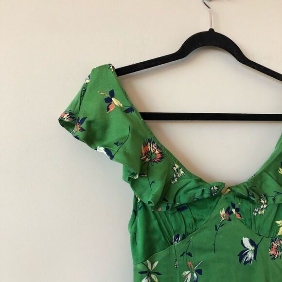 KIMCHI Blue Floral Flutter Off Shoulder Mini Dress - Picture 6 of 8